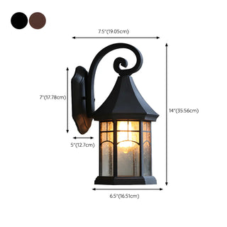 Antique Lantern External Metal Wall Light Fixture Zawala #size