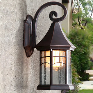 Antique Lantern External Metal Wall Light Fixture Zawala Image - 3