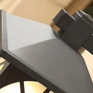 Vintage Black Lantern Metal External Wall Mount Light Zawala Image - 11