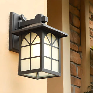 Vintage Black Lantern Metal External Wall Mount Light Zawala Image - 13