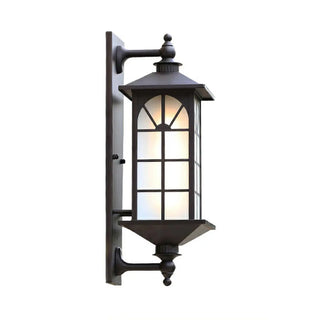 Vintage Black Lantern Metal External Wall Mount Light Zawala Image - 5