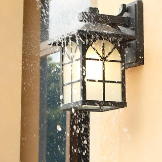 Vintage Black Lantern Metal External Wall Mount Light Zawala Image - 7