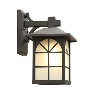 Vintage Black Lantern Metal External Wall Mount Light Zawala Image - 8