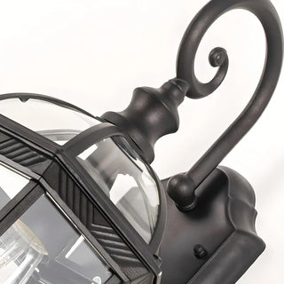 Industrial Black Metal LED Exterior Wall Lantern Light Zawala Image - 10