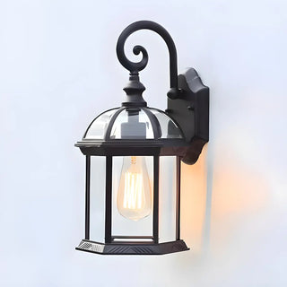 Industrial Black Metal LED Exterior Wall Lantern Light Zawala Image - 6