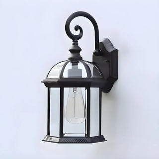 Industrial Black Metal LED Exterior Wall Lantern Light Zawala Image - 7