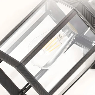 Industrial Black Metal LED Exterior Wall Lantern Light Zawala Image - 8