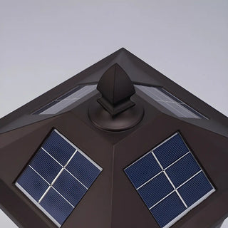 Classic Vintage Solar Post Outdoor Lantern Table Lamp Zawala Image - 9