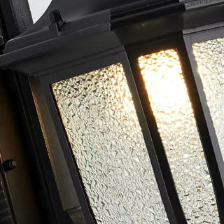 Vintage Black Outdoor Waterproof Wall Lantern Light Zawala Image - 12