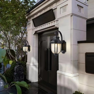 Vintage Black Outdoor Waterproof Wall Lantern Light Zawala Image - 2