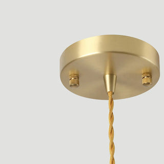 ZOWALA - Vintage Brass Dome Clear Glass Pendant Light Image - 15