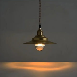 ZOWALA - Vintage Adjustable Height Copper Brass Cone Pendant Light Image - 2