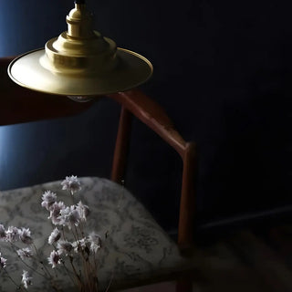 ZOWALA - Vintage Adjustable Height Copper Brass Cone Pendant Light Image - 6