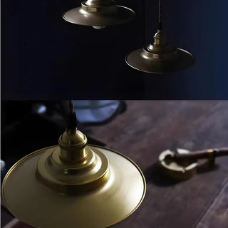 ZOWALA - Vintage Adjustable Height Copper Brass Cone Pendant Light Image - 7