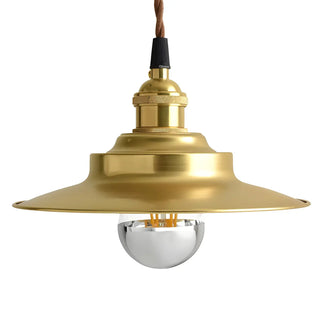 ZOWALA - Vintage Adjustable Height Copper Brass Cone Pendant Light Image - 8