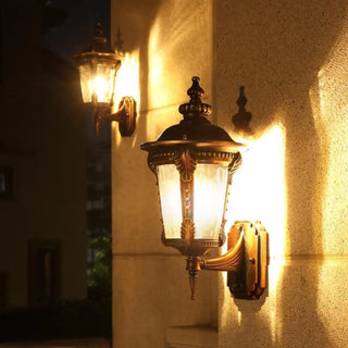 Vintage Waterproof Brass Exterior Wall Lantern Light Zawala Image - 2