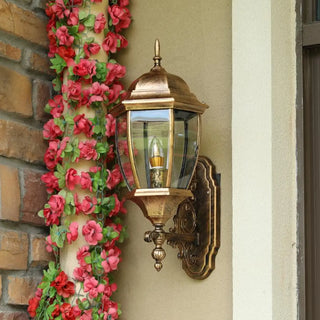 Vintage Waterproof Brass Exterior Wall Lantern Light Zawala Image - 3