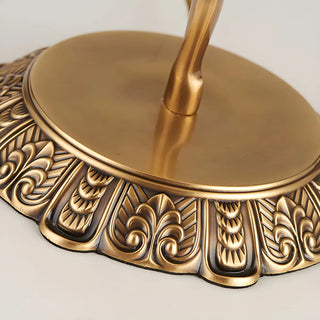 Elegant Glass Shade Art Deco Metal Base Table Lamp Zawala Image - 7