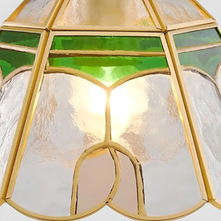 ZOWALA - Vintage Stained Glass Floral Shade Brass Wall Lamp Image - 6