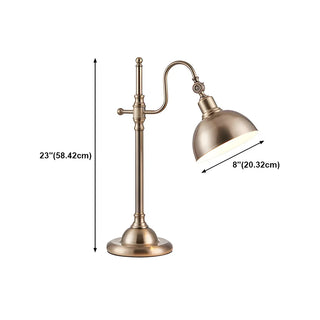 Vintage Luxury Golden Bell Bronze Bedside Table Lamp Zawala #size