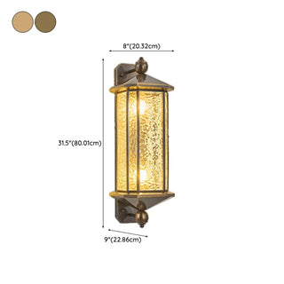 Vintage Bronze Hexagonal Metal Exterior Wall Lights Zawala Image - 12