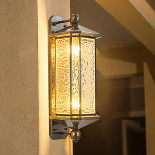 Vintage Bronze Hexagonal Metal Exterior Wall Lights Zawala Image - 2
