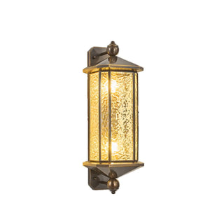 Vintage Bronze Hexagonal Metal Exterior Wall Lights Zawala Image - 3