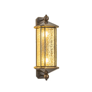Vintage Bronze Hexagonal Metal Exterior Wall Lights Zawala Image - 4