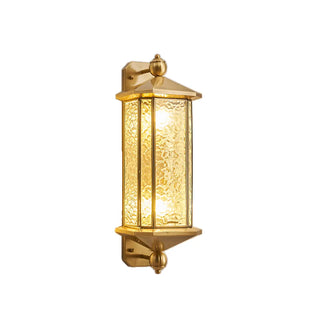 Vintage Bronze Hexagonal Metal Exterior Wall Lights Zawala Image - 5