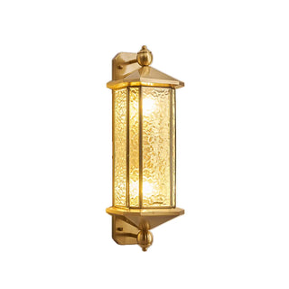 Vintage Bronze Hexagonal Metal Exterior Wall Lights Zawala Image - 7