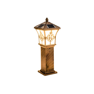 Golden Vintage Garden Post Light Landscape Lighting Zawala Image - 10