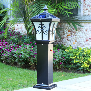Golden Vintage Garden Post Light Landscape Lighting Zawala Image - 3