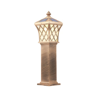 Golden Vintage Garden Post Light Landscape Lighting Zawala Image - 7