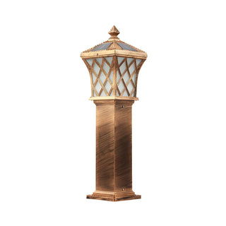 Golden Vintage Garden Post Light Landscape Lighting Zawala Image - 8