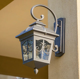 ZOWALA - Vintage Bronze Outdoor Wall Lantern Sconce Image - 10