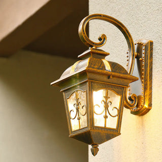 ZOWALA - Vintage Bronze Outdoor Wall Lantern Sconce Image - 11