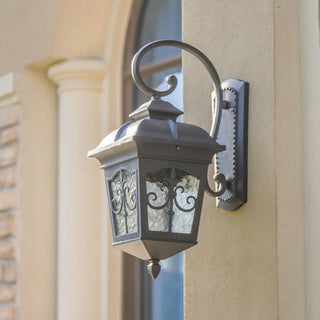 ZOWALA - Vintage Bronze Outdoor Wall Lantern Sconce Image - 12