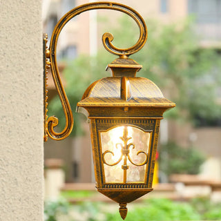 ZOWALA - Vintage Bronze Outdoor Wall Lantern Sconce Image - 13