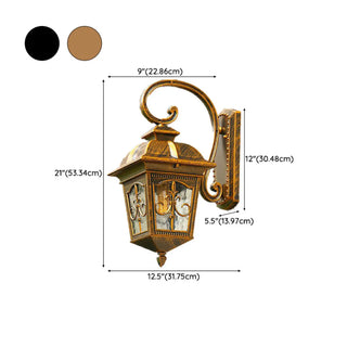 ZOWALA - Vintage Bronze Outdoor Wall Lantern Sconce Image - 17