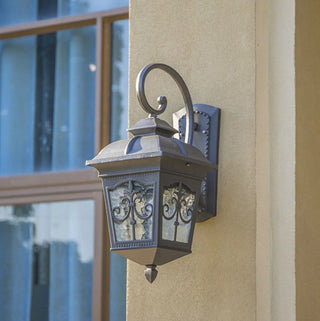 ZOWALA - Vintage Bronze Outdoor Wall Lantern Sconce Image - 2