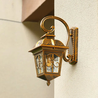 ZOWALA - Vintage Bronze Outdoor Wall Lantern Sconce Image - 4