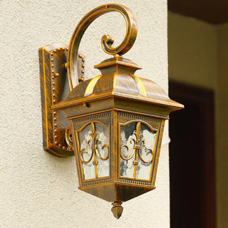 ZOWALA - Vintage Bronze Outdoor Wall Lantern Sconce Image - 9