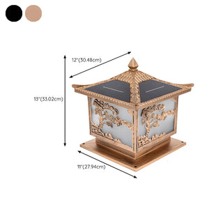 Vintage Chinese Carved Pavilion Outdoor Lantern Lamp Zawala Image - 14