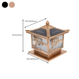 Vintage Chinese Carved Pavilion Outdoor Lantern Lamp Zawala Image - 16