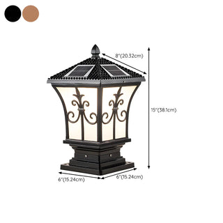 Classic Vintage Bronze Solar Outdoor Lantern Post Light Zawala #size
