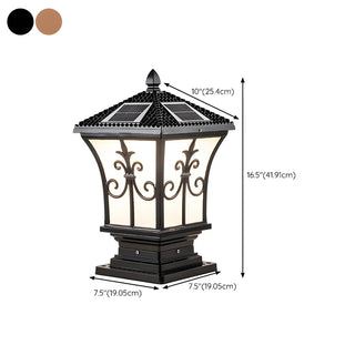 Classic Vintage Bronze Solar Outdoor Lantern Post Light Zawala Image - 11