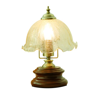 Modern Dome Flower Shade Metal Base Bedroom Table Lamp Zawala Image - 13