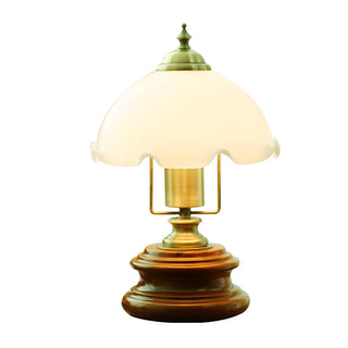 Modern Dome Flower Shade Metal Base Bedroom Table Lamp Zawala Image - 14