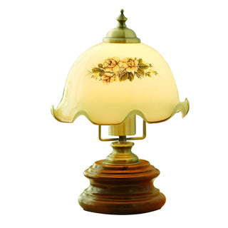Modern Dome Flower Shade Metal Base Bedroom Table Lamp Zawala Image - 15