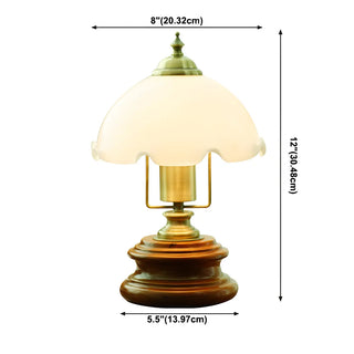 Modern Dome Flower Shade Metal Base Bedroom Table Lamp Zawala #size